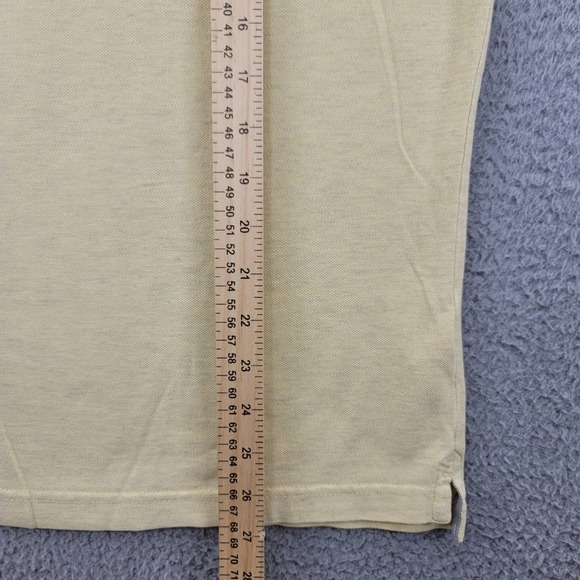 Banana Republic Shirt Mens Large Yellow Polo Golf Short Sleeve Classiccore Logo - Picture 11 of 14